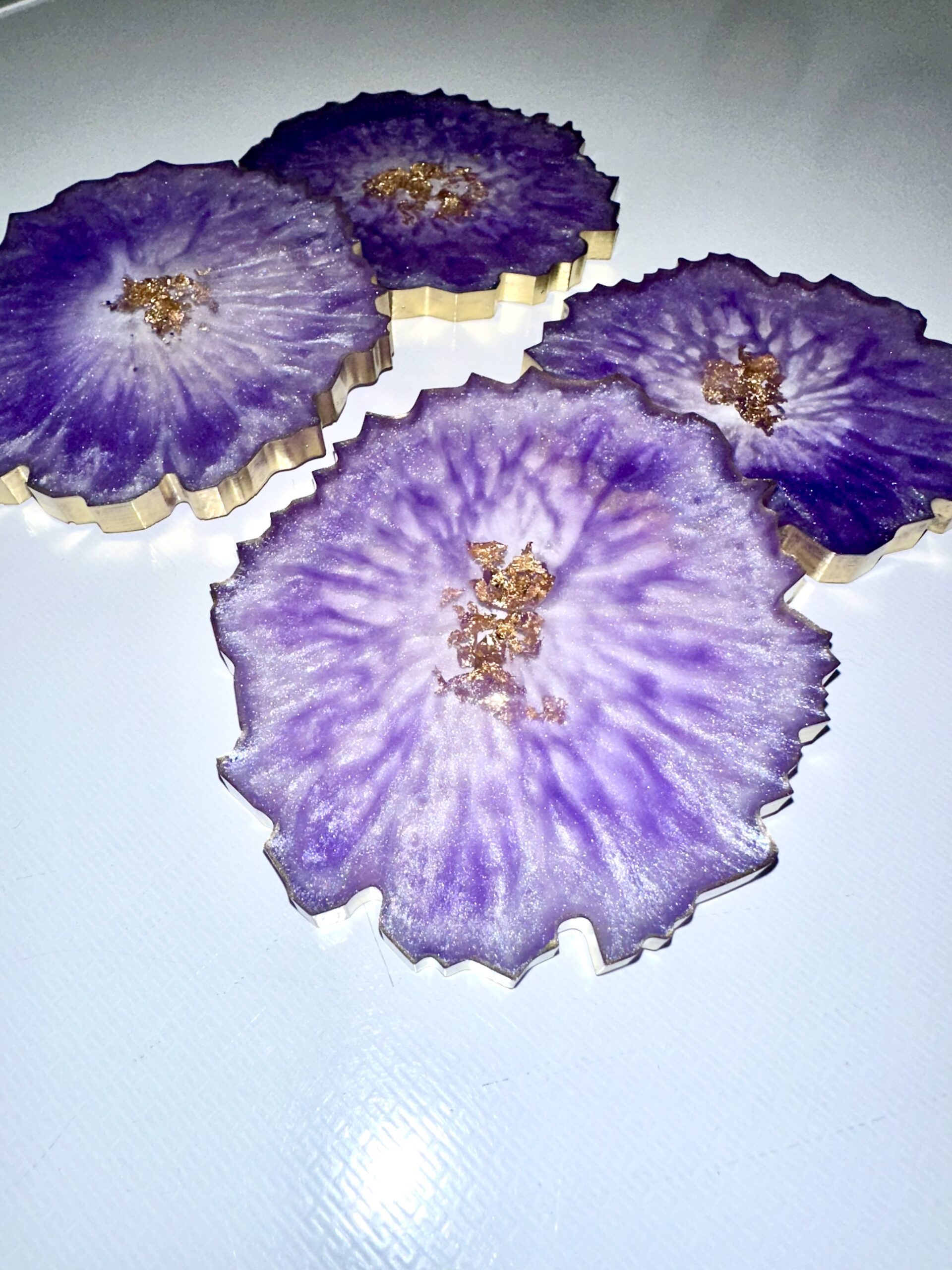 Coaster amethyst set